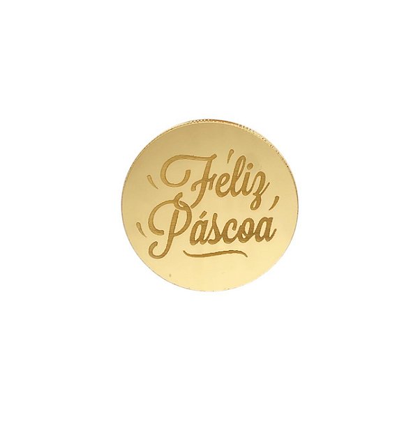 Medalhinha Feliz Páscoa - 5cm