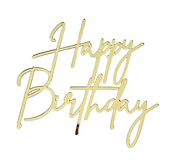 Happy Birthday 03 - Topo em Acrílico