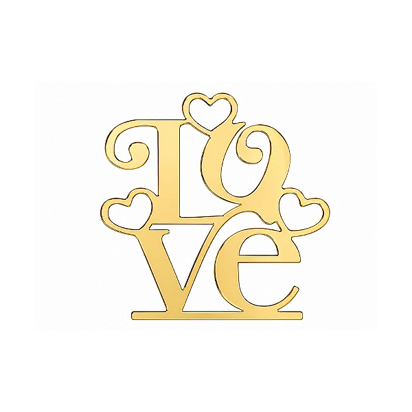 Mini Aplique Love com Corações - 7cm