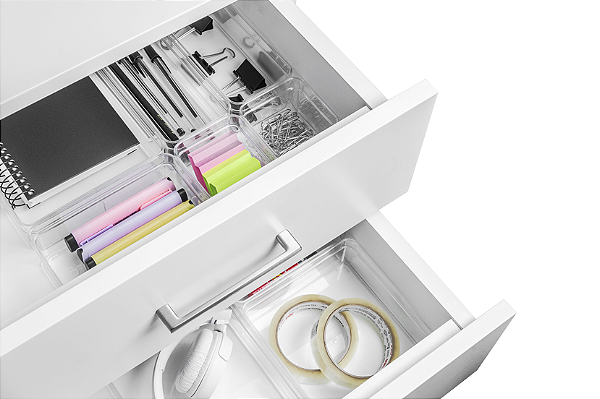Organizador de Gaveta Clear 7,5 X 7,5 X 5,6 Natural