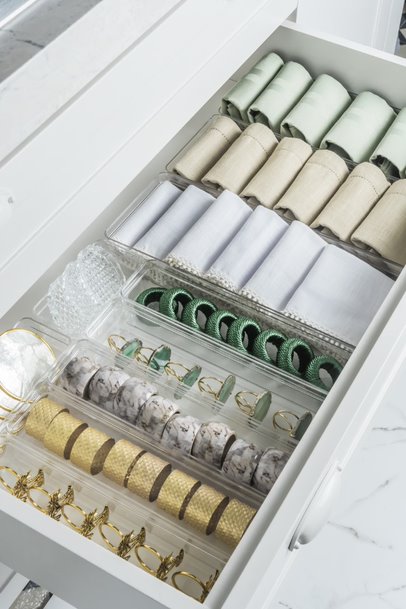 Organizador de Gaveta Clear 30 X 7,5 X 5,6 Natural