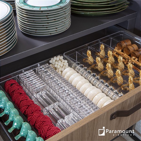 Organizador Diamond c/ Divisórias 36,5 X 36,5 X 7,5 CM