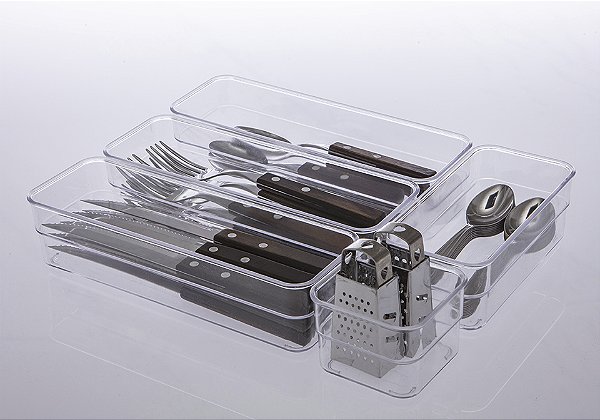 Organizador Diamond 22,5 X 7,5 X 5,2 CM Cristal