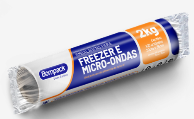 Saco Plástico Freezers/Microondas 2kg Bompack 100UN