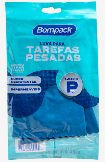 Luvas de Verniz Bompack Azul tam. P/M/G 1UN