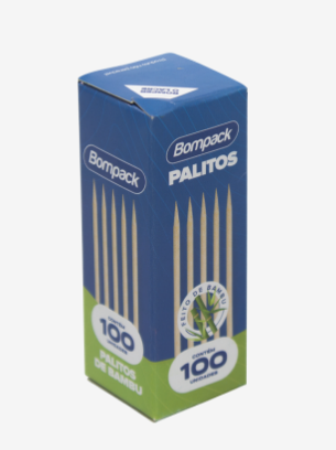 Palitos de Bambu Bompack 1,8mm 100UN
