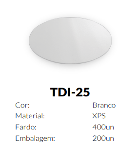 DISCO TOTALPLAST EPS 25CM BRANCO TDI-25 C/200 UND