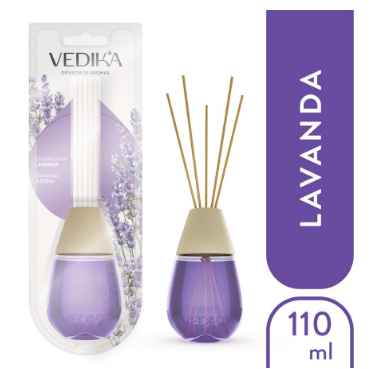 DIFUSOR DE VARETAS VEDIKA LAVANDA 110 ML