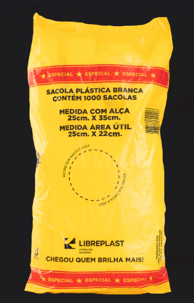 SACOLA PLASTICA BIO 25X35 ESPECIAL C/1000