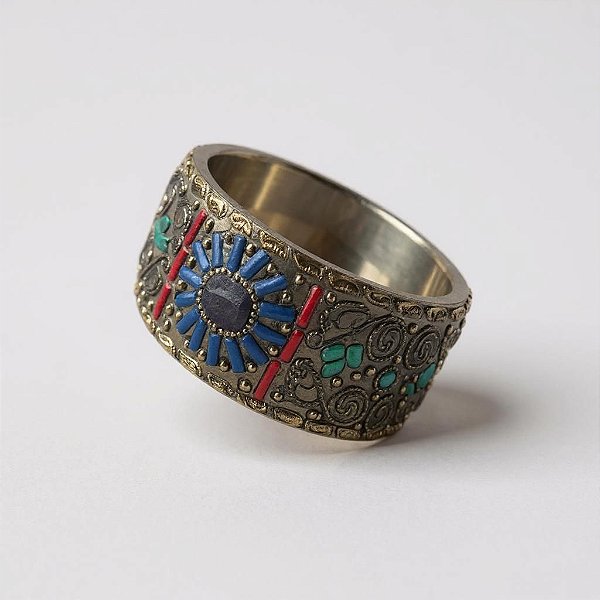 TIBETAN SUN BLUE BANGLE