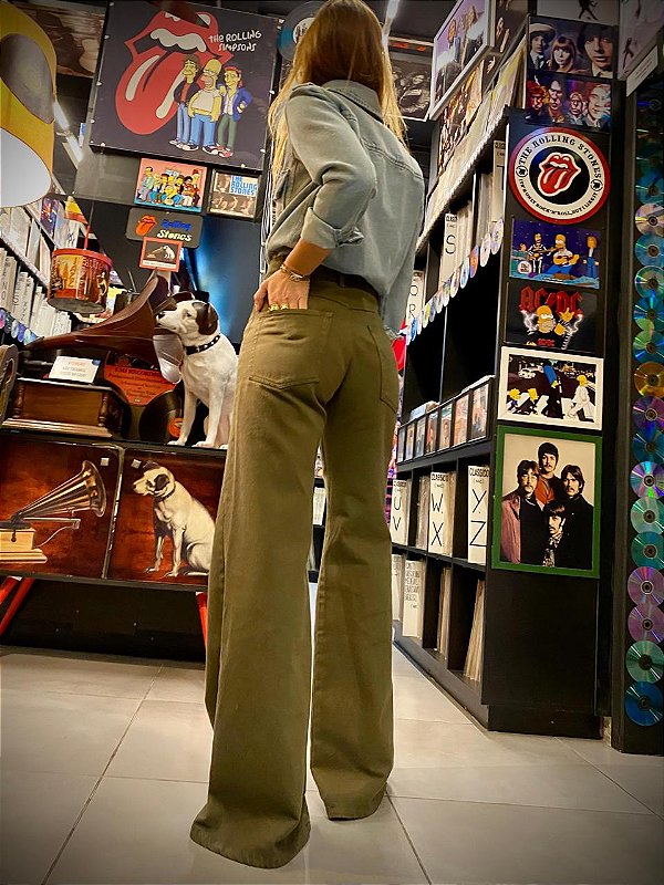 Calça 1 Cós Verde Militar