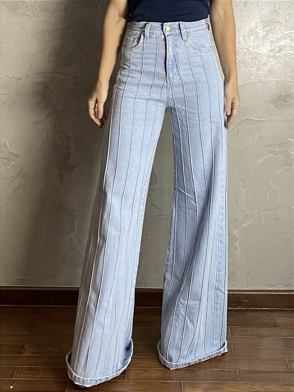 Calça Nervuras Super Clara