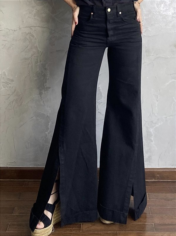 Calça Barra Larga Preta