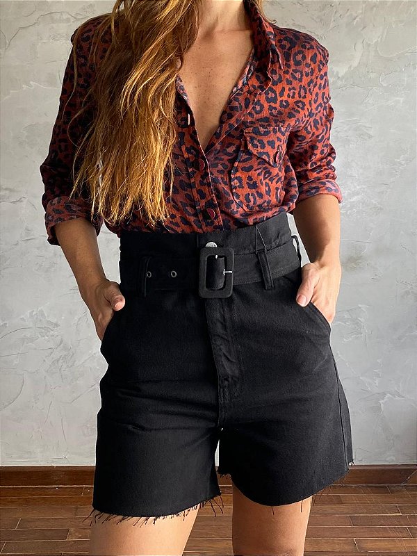 Shorts Safari Preto