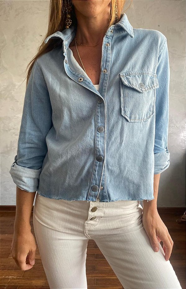 Camisa 1 Bolso Jeans