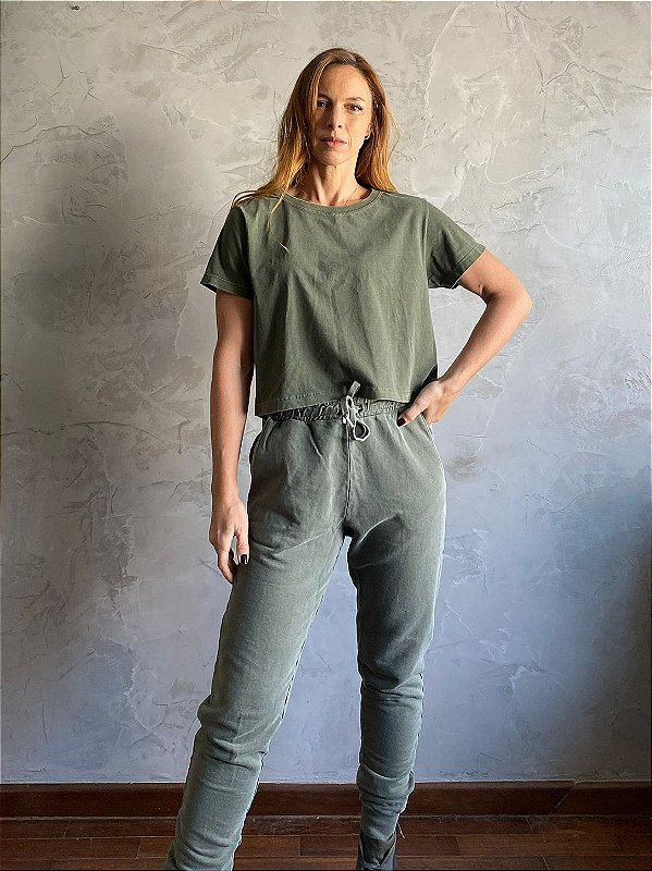 Calça Jogger Moletom Militar