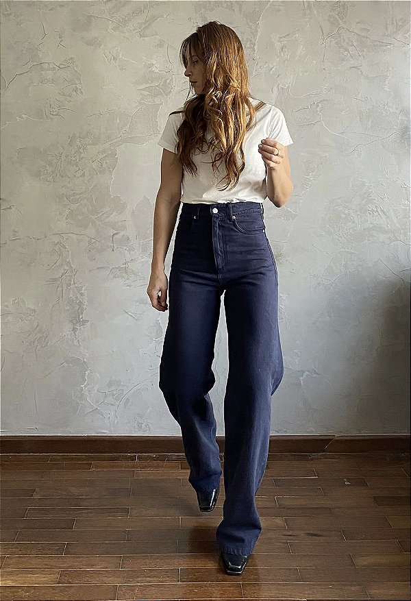 Calça Wide Marinho