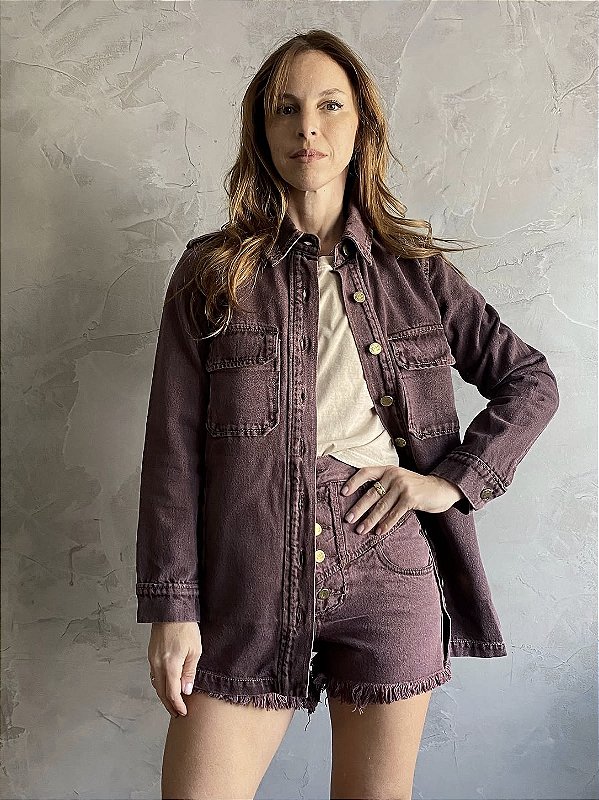Camisa Martingale Ameixa Stone