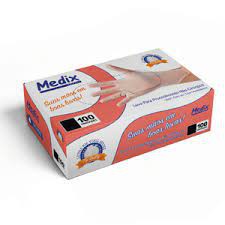 Luva Vinil Com Pó Medix Brasil - Caixa com 100 un.