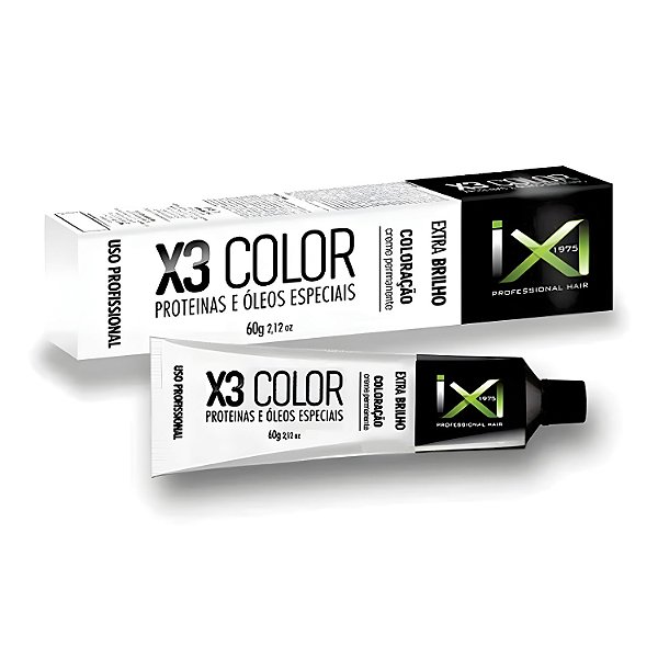 Coloração X3-COLOR 4.0 Castanho Médio 60g – Cor Rica e Cobertura Perfeita