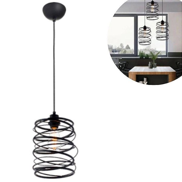 Pendente Electra Preto Fosco