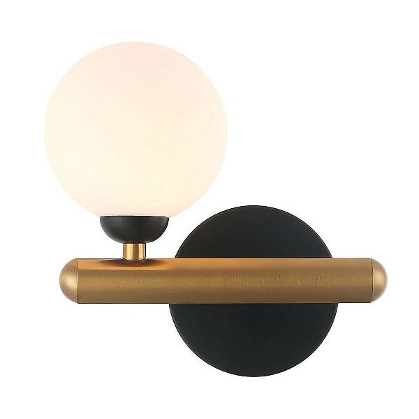 Arandela Bambu Preto e Bronze