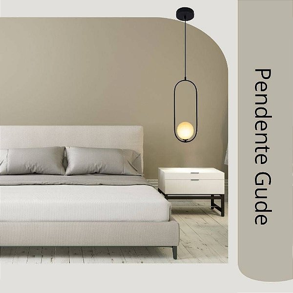 Pendente Gude Preto (D)17CM