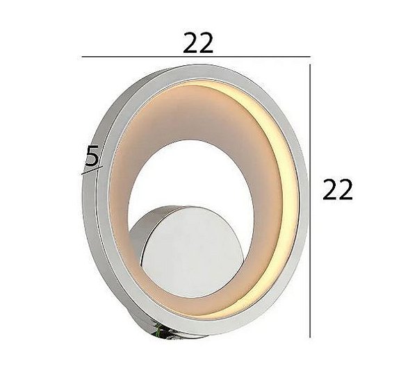 Arandela / Plafon Loop Branco