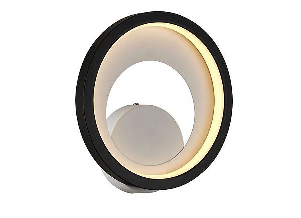 Arandela / Plafon Loop Preto e Branco