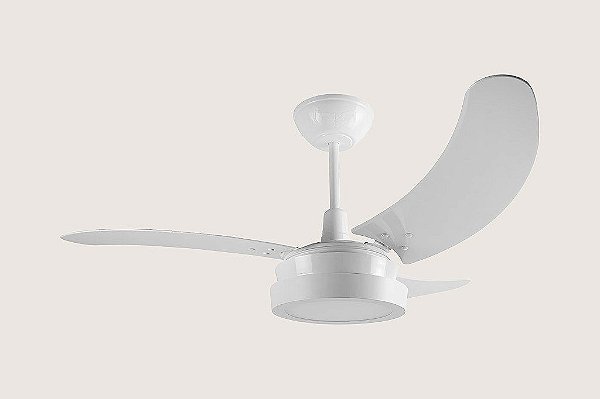Ventilador teto Buzios Max Led 220V 3P Branco 130W