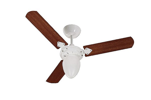 Ventilador Pera New 3P 220V Branco e Marrom 130W