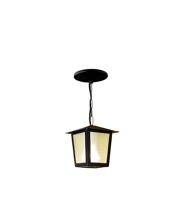 Pendente colonial quadrado pequeno L2C difusor de vidro