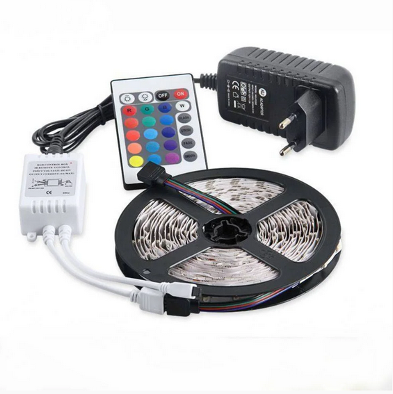 Fita de LED RGB 3528 5 MT C/FONTE 2A