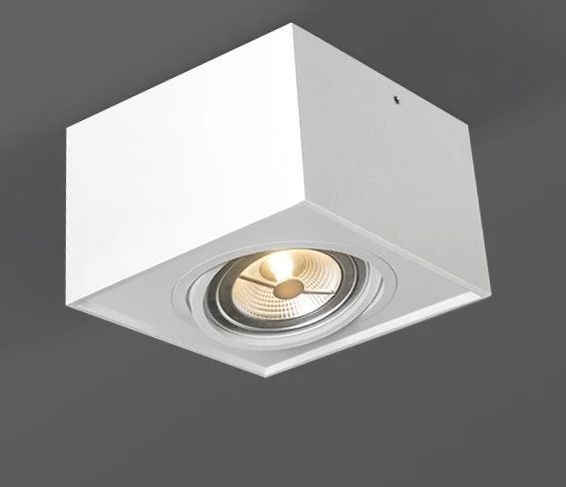 SPOT SOBREPOR PARA AR111 BRANCO EM ALUMINIO
