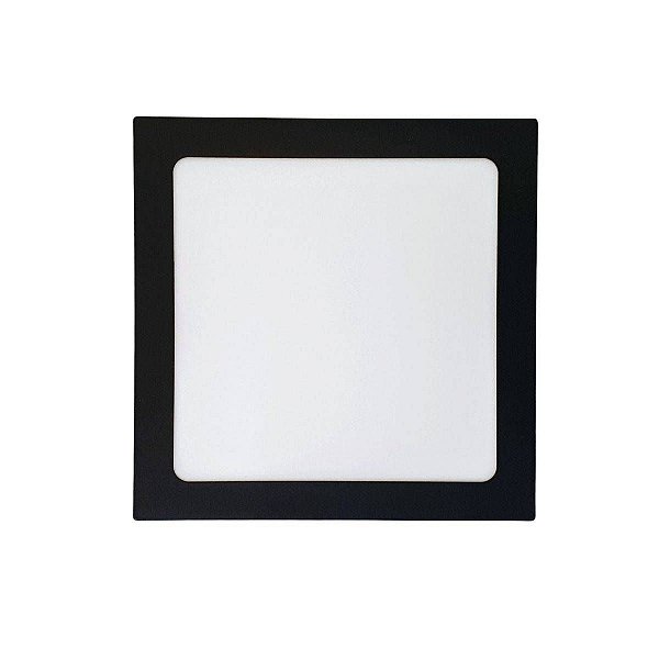 PAINEL EMB QUAD 18W ALUM 3000K PRETO