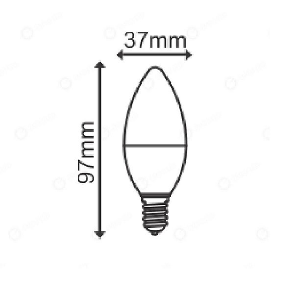 Lâmpada Vintage Led  4.7W Leitosa 3K Vela Balão E14