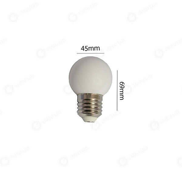 Lâmpada Bolinha 3W 2200K Amb Bivolt