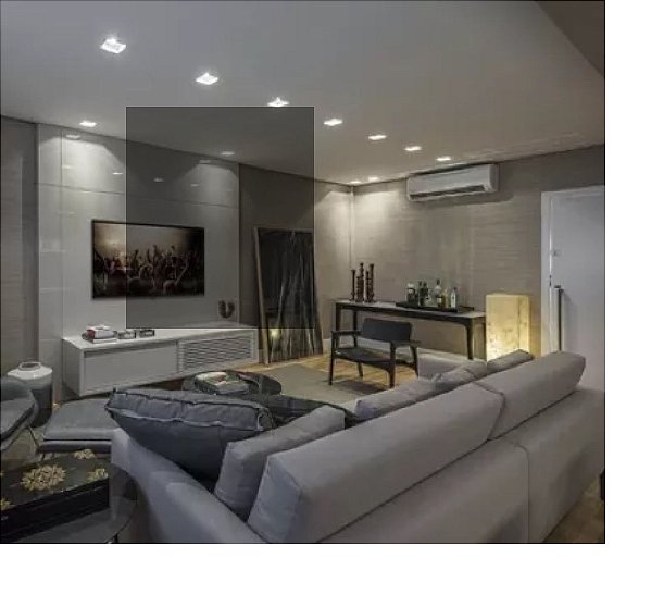 Embutido MR11 Quadrado Recuado Preto