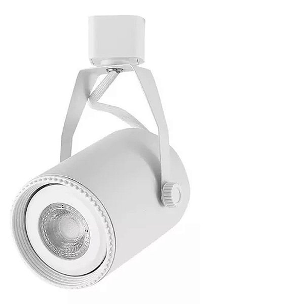SPOT PARA TRILHO PAR20 SOQUETE E27 BRANCO EM FERRO