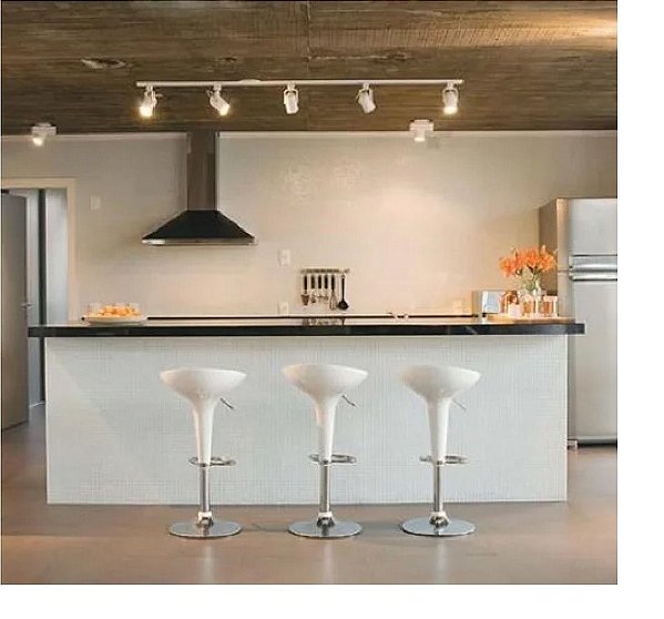 Spot Trilho PAR30 Soquete E27 Branco em Ferro