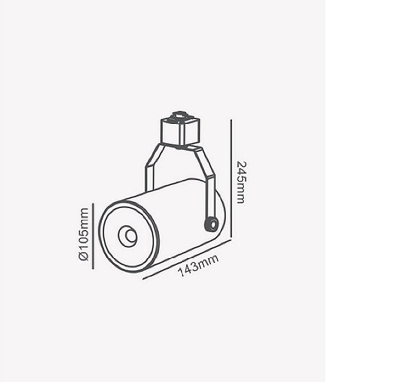 SPOT TRILHO PAR30 SOQUETE E27 BRANCO EM FERRO