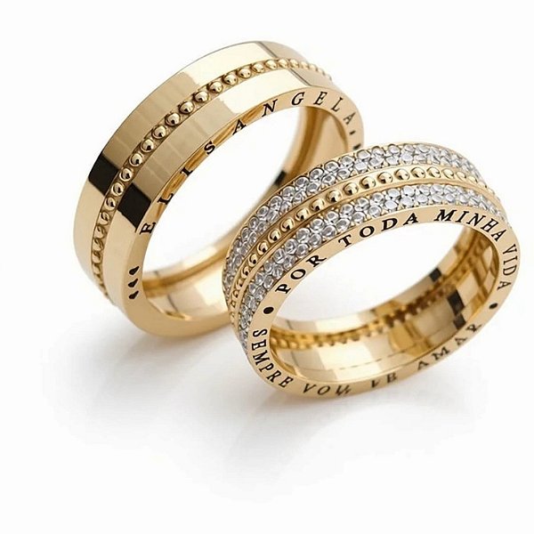Exclusivo Par de Alianças Zurique em Ouro18k - 6MM