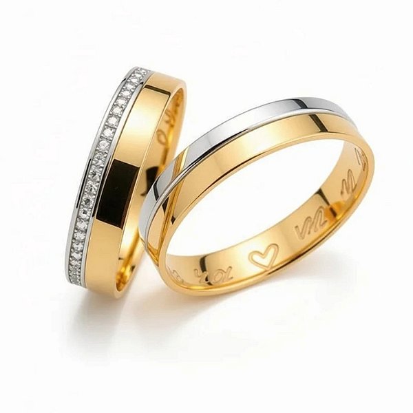 BODAS - Alianças Atlanta em Ouro18k com 4MM