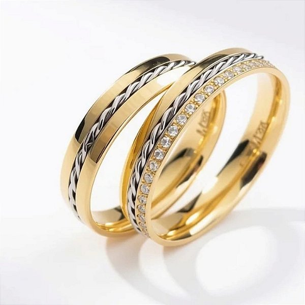 BODAS- Alianças exclusivas IBIZA em Ouro 18k | 4MM