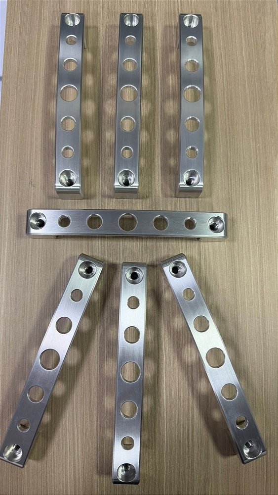 Kit puxadores de PORTA BOLINHA/PKP 7 UNIDADES PRATA