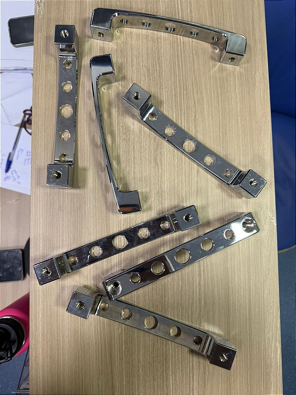 Kit puxadores de PORTA BOLINHA/PKP 7 UNIDADES CROMADO