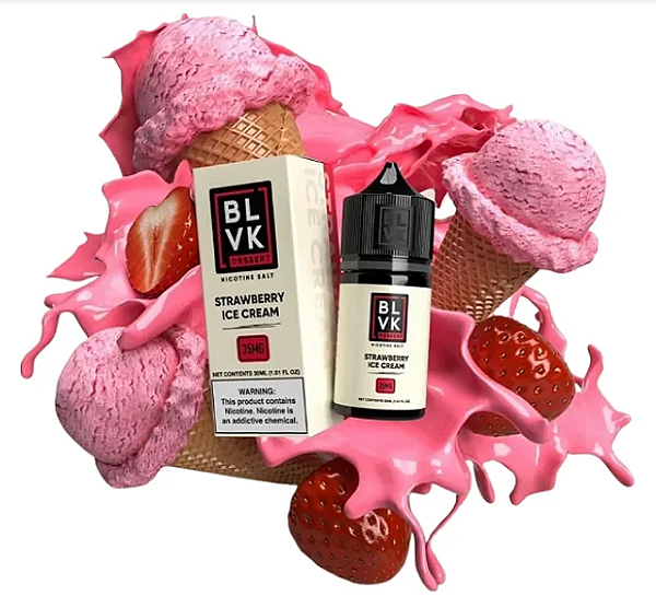 NicSalt - BLVK Salt Remix - Strawberry Ice Cream (30ml)