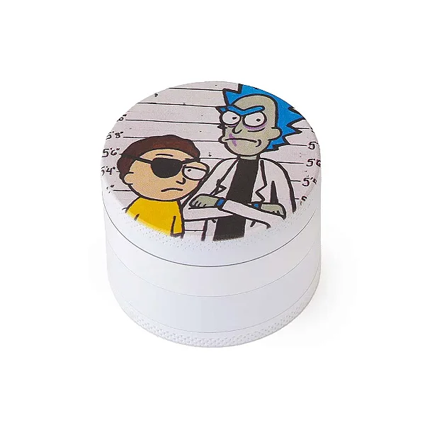 Dichavador Metal Rick and Morty 37x50mm - Branco