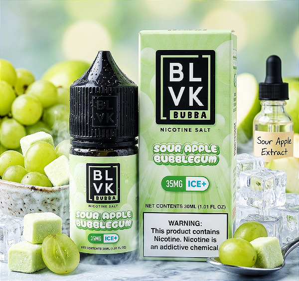 NicSalt - BLVK Salt Bubba - Sour Apple Bubblegum (30ml)