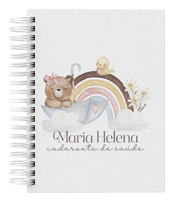 Caderneta de Vacinação Personalizada - Arco Íris Ursinha
